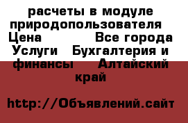 расчеты в модуле природопользователя › Цена ­ 3 000 - Все города Услуги » Бухгалтерия и финансы   . Алтайский край